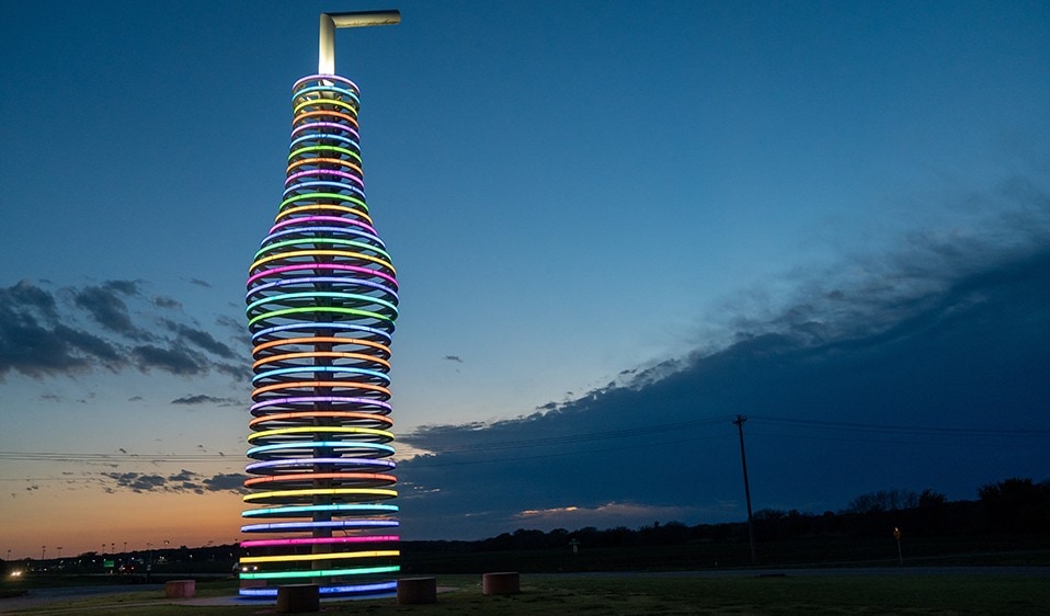 Coca cola bottle tower, oklahoma city, oklahoma.