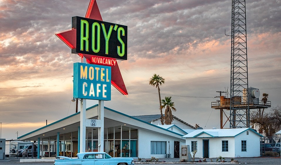 Roy's motel cafe, a media and press hotspot in Scottsdale, Arizona.
