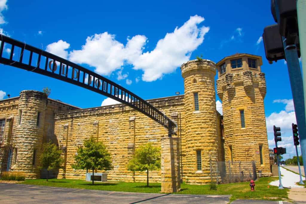 Old Joliet State Prison on a sunny day