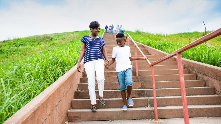 Exploring the expansive Cahokia Mounds near Collinsville