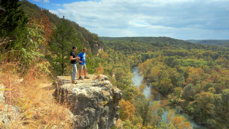 Looking over the Big Piney River near Devil's Elbow